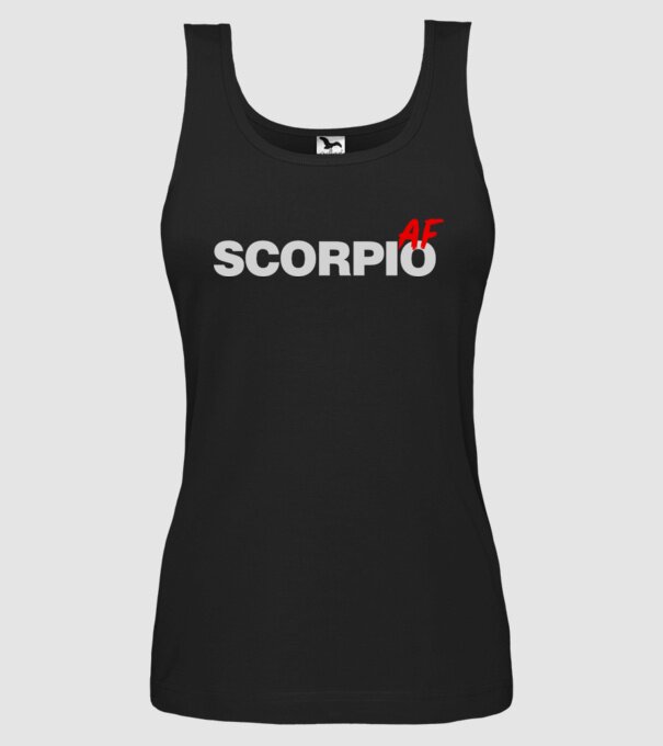 SCORPIO as fuck model negru pe tricou