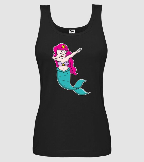 Sirenă DAB model negru pe tricou