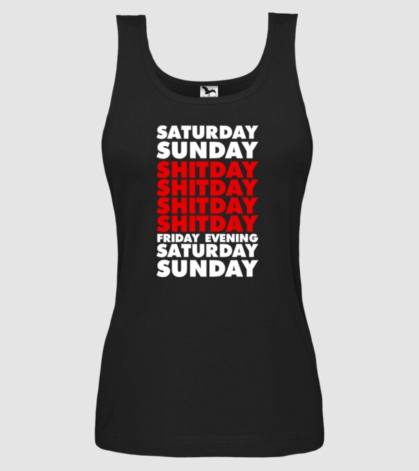 Shitday model negru pe tricou