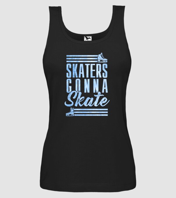 skaters gonna skate model negru pe tricou
