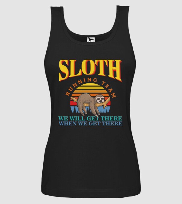 SLOTH running team model negru pe tricou