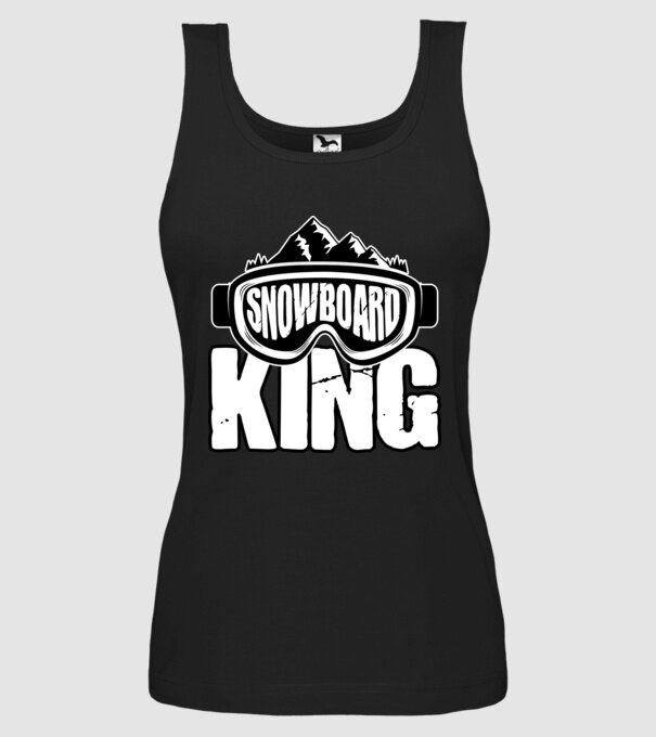 Snowboard king 01 model negru pe tricou