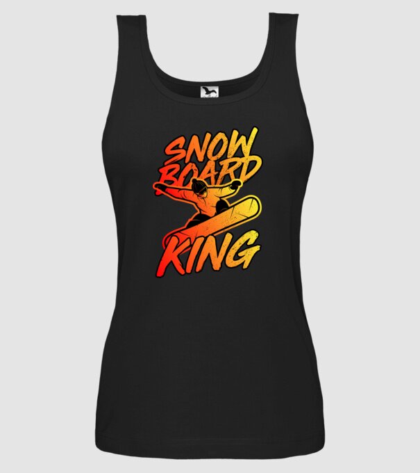 snowboard king model negru pe tricou