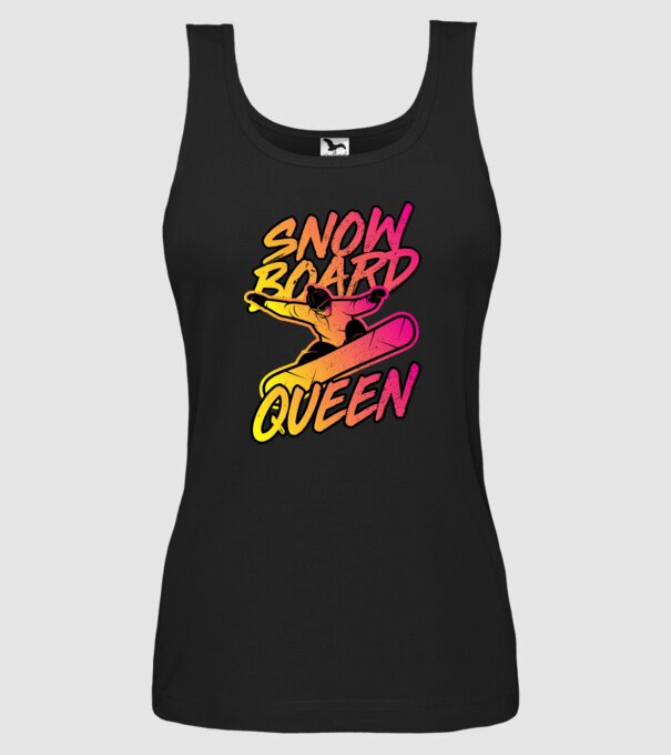 snowboard queen model negru pe tricou