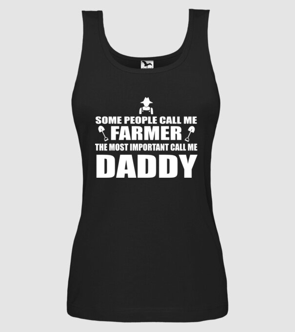Some people call me farmer pentru Tata model negru pe tricou