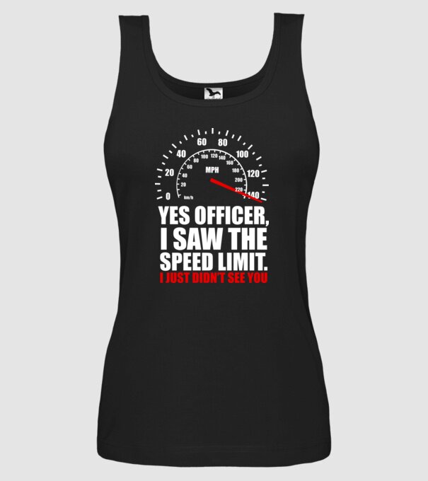 Speed limit model negru pe tricou