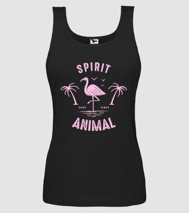 SPIRIT ANIMAL model negru pe tricou
