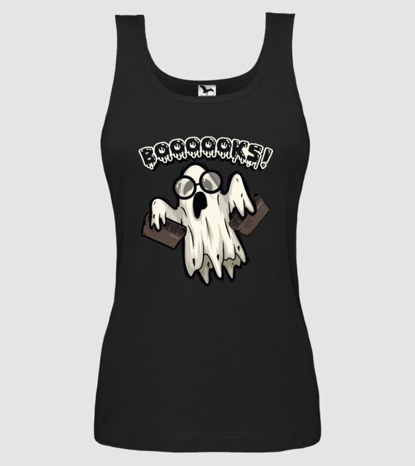 Spooky boookworm model negru pe tricou