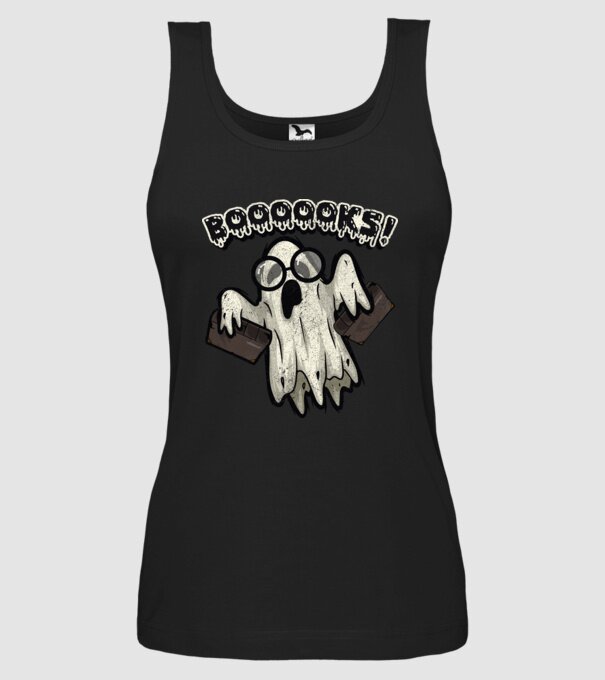 Spooky booookworm model negru pe tricou