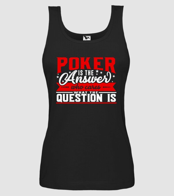 Sport is the answer JUCĂTOR POKER model negru pe tricou