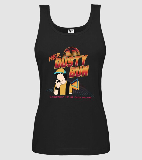 Stranger couple 80s retro Dustin model negru pe tricou