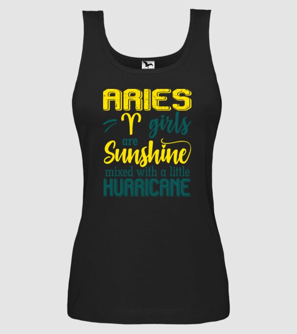 Sunshine with Hurricane ARIES model negru pe tricou