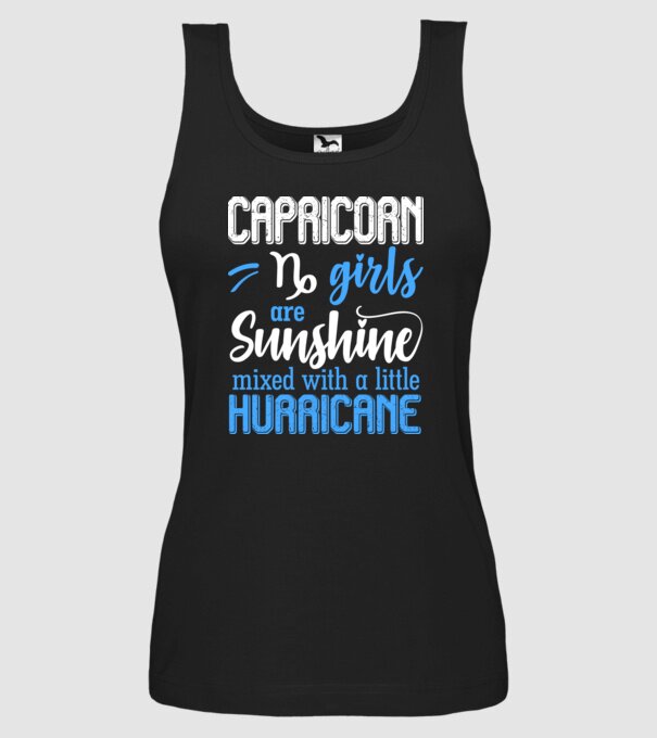 Sunshine with Hurricane CAPRICORN model negru pe tricou