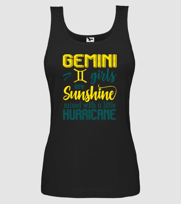 Sunshine with Hurricane GEMINI model negru pe tricou