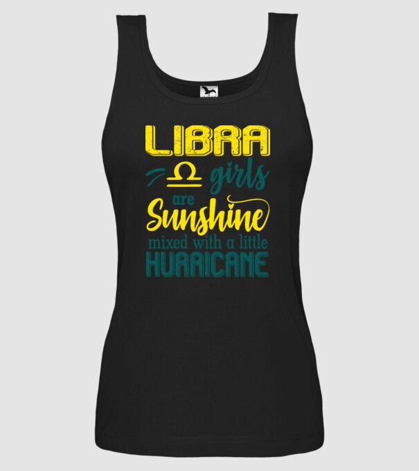 Sunshine with Hurricane LIBRA model negru pe tricou