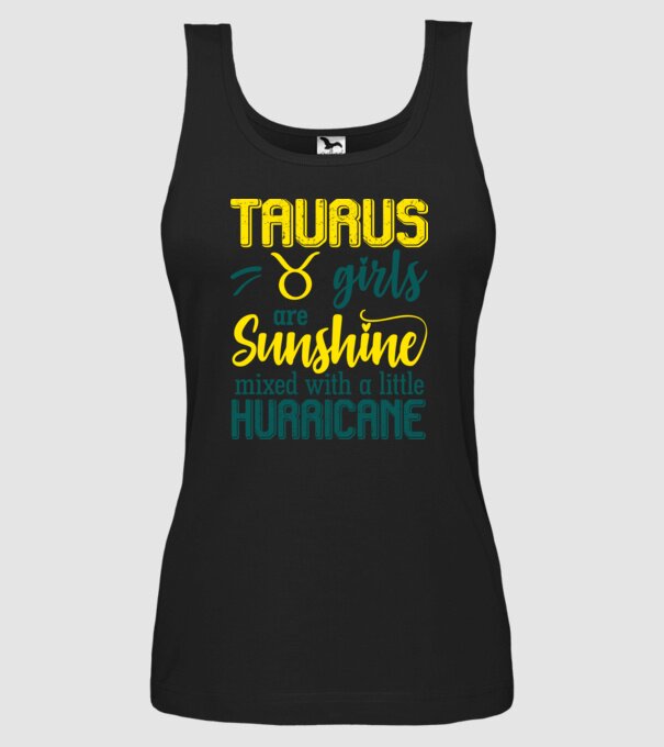 Sunshine with Hurricane TAURUS model negru pe tricou