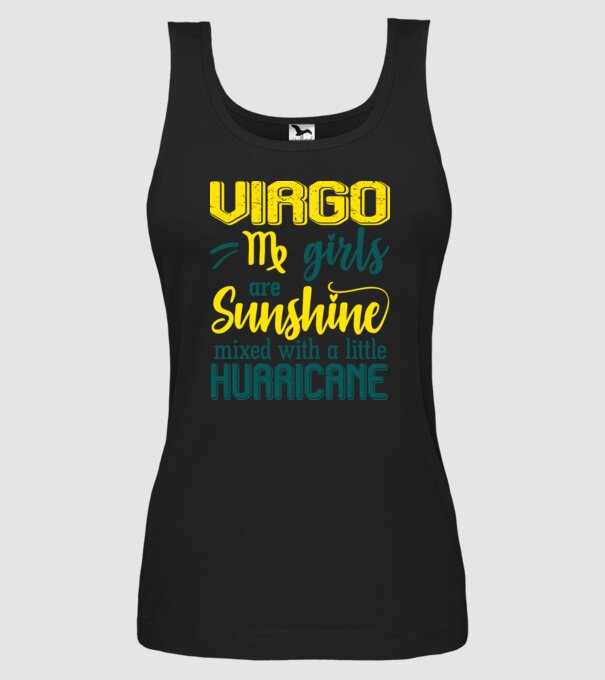 Sunshine with Hurricane VIRGO model negru pe tricou