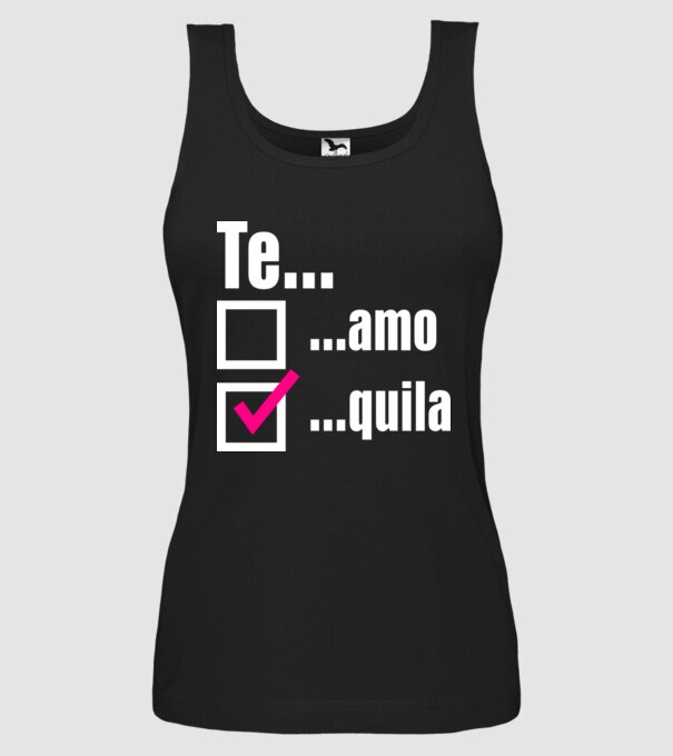 Te...quila model negru pe tricou