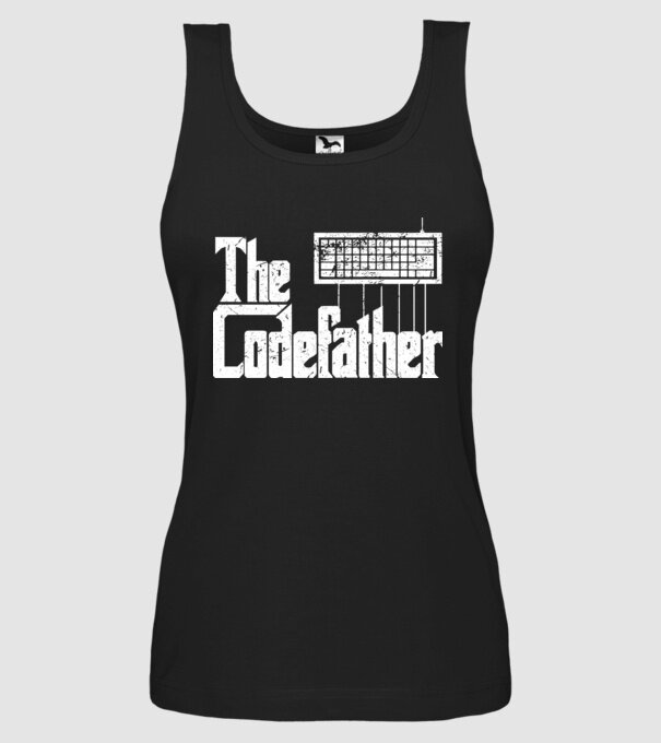 Tricou programator The Codefather model negru pe tricou