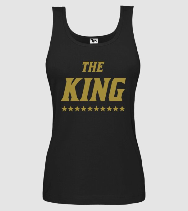 The King model negru pe tricou