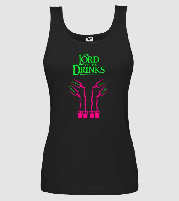 The Lord Of The Drinks model negru pe tricou