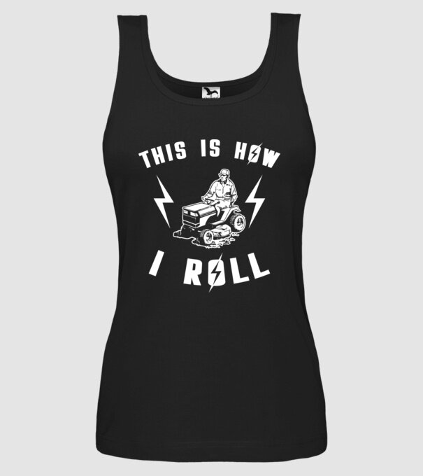 This is how i roll model negru pe tricou
