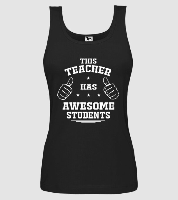 This teacher has awesome students model negru pe tricou