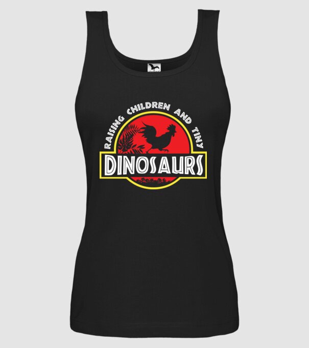 Tiny Dinosaurs model negru pe tricou