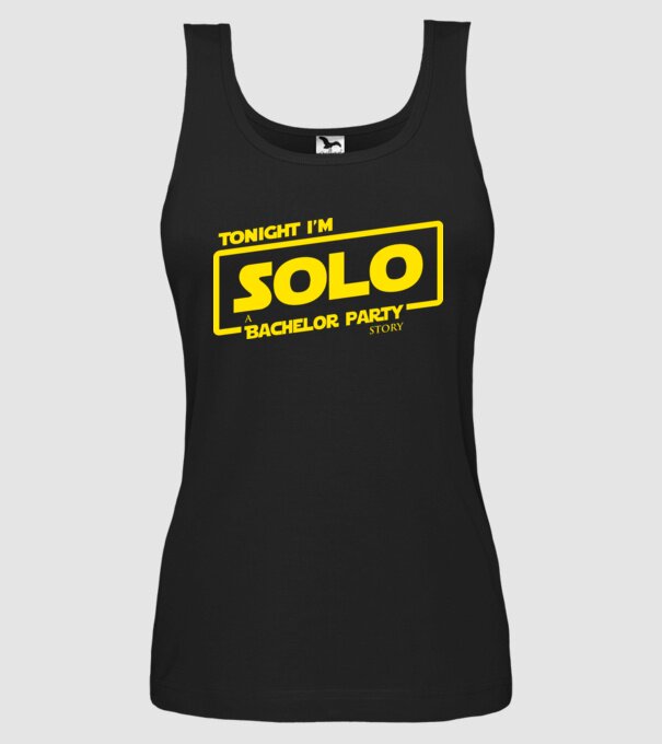 'Tonight I''m Solo' model negru pe tricou