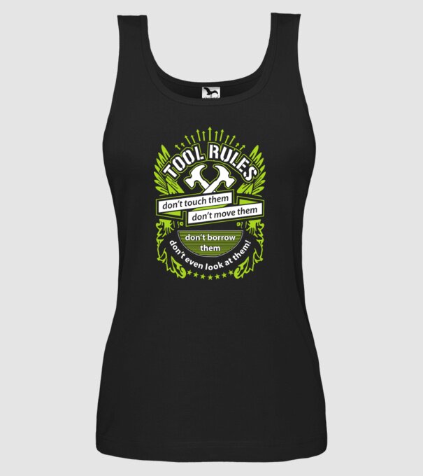 Tool rules model negru pe tricou
