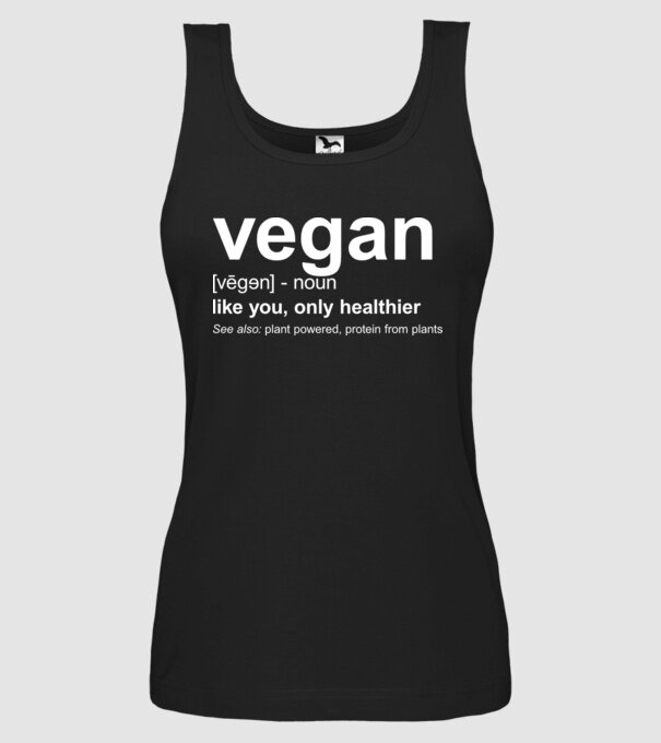 Vegan definition model negru pe tricou