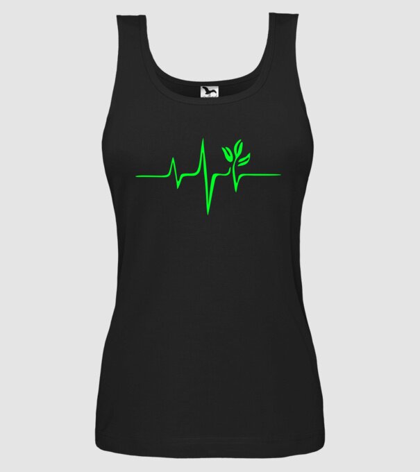 vegan heartbeat model negru pe tricou
