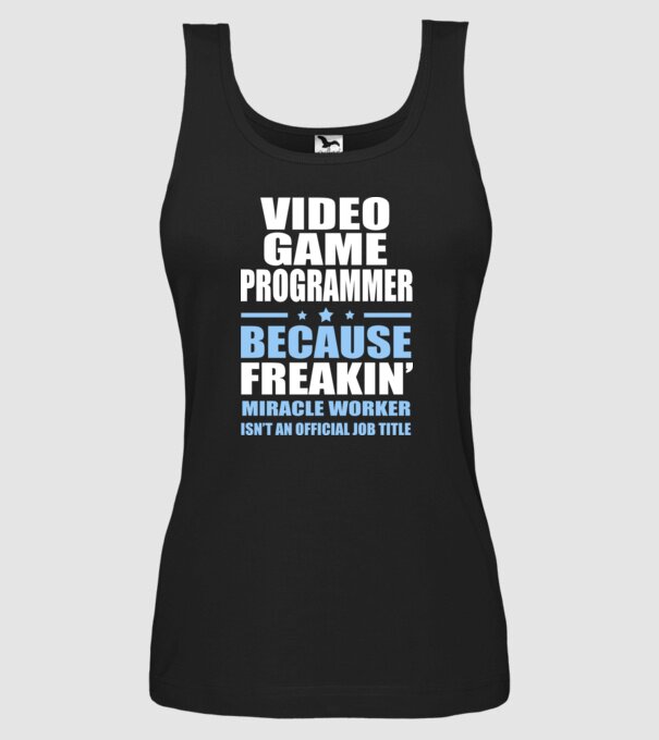 Video game Programmer model negru pe tricou