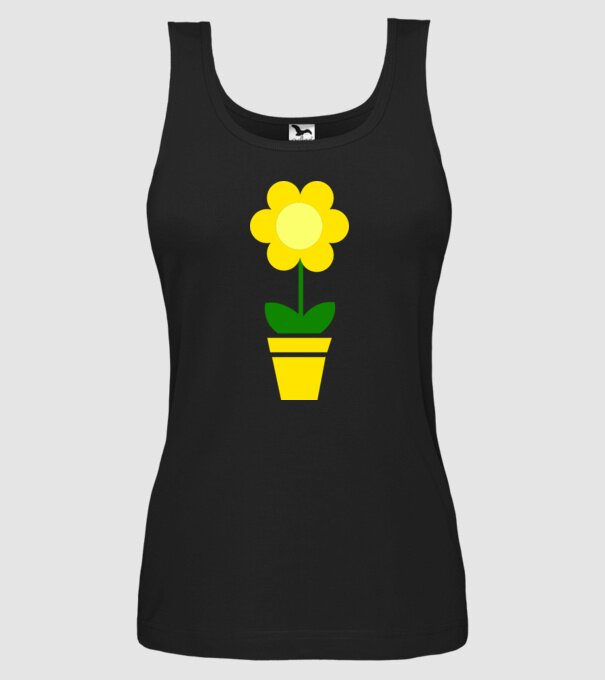 Flower model negru pe tricou