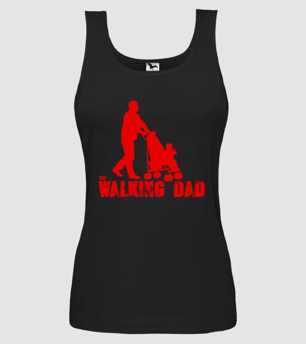 Walking dad model negru pe tricou