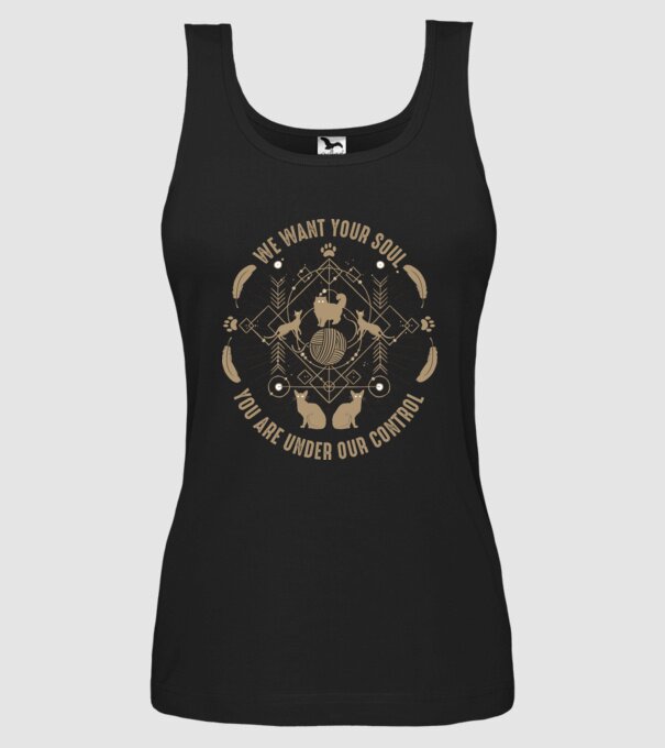 We want your soul model negru pe tricou
