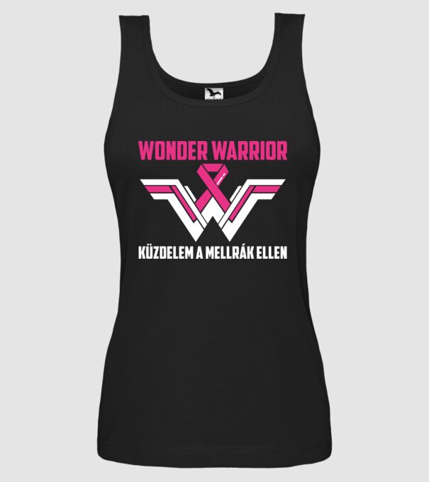 WONDER WARRIOR model negru pe tricou