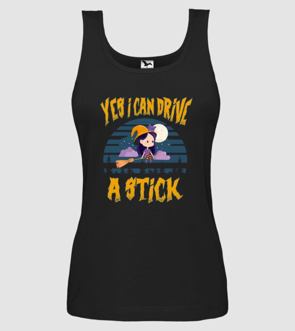 Yes, i can drive a stick model negru pe tricou