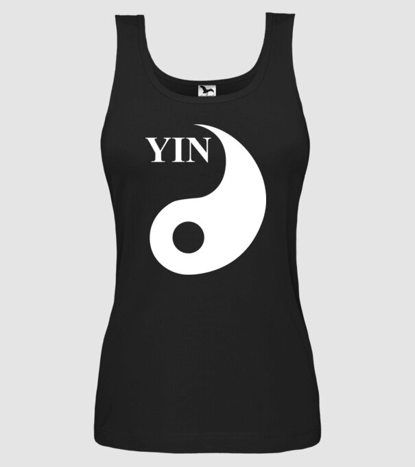 YIN model negru pe tricou