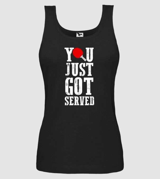 You just got served model negru pe tricou