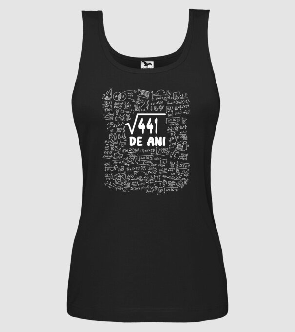 √441 de ani model negru pe tricou