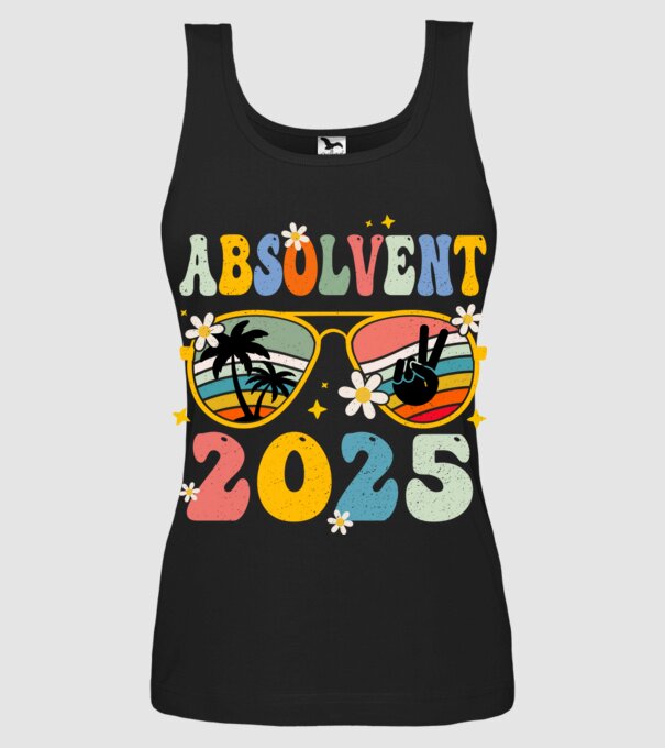 Absolvent 2025 model negru pe tricou