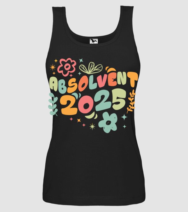 Absolventa 2025 model negru pe tricou