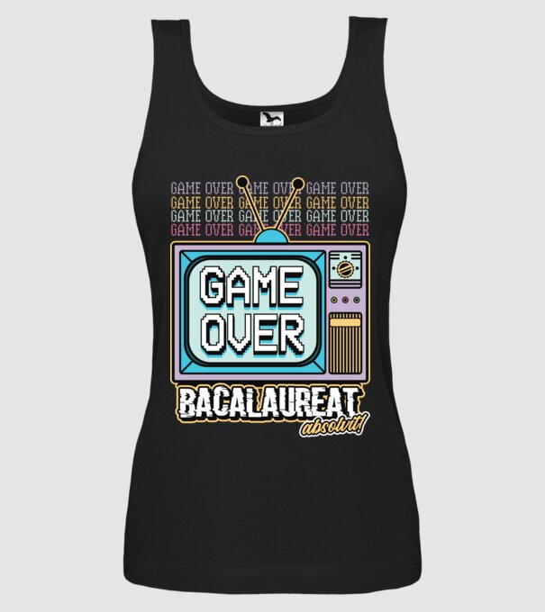 Absolvire retro bacalaureat model negru pe tricou