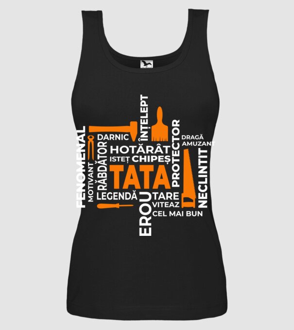 Acronimele tatălui model negru pe tricou