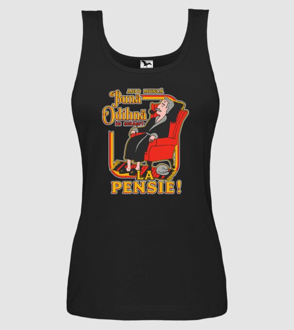 Adio muncă, bună odihnă! în sfârșit, la pensie! model negru pe tricou