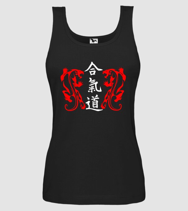 Aikido 2 model negru pe tricou