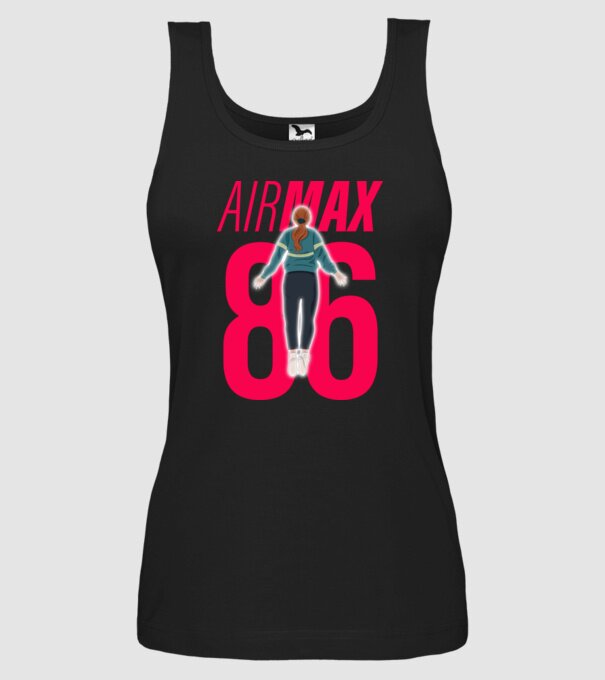 air max 86 stranger things model negru pe tricou