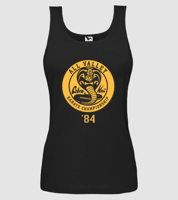 all valley karate cobra kai model negru pe tricou