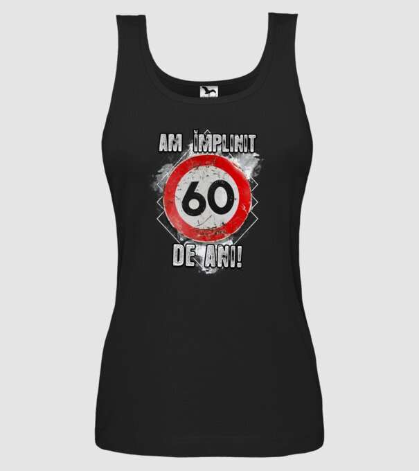 Am împlinit 60 de ani! model negru pe tricou